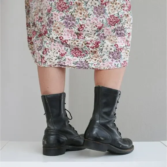 1960's Vintage Military Combat Boots ~ Women's 6 to 6-1/2 (6.5) Narrow ~ Men's 5 - Picture 5 of 10